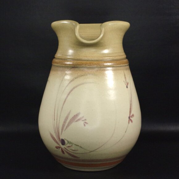 Jack Westlin Studio Pottery Pitcher Signed 8" Hand Thrown Jug Floral Vase - Picture 4 of 7